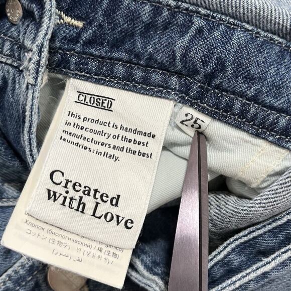 Free People CLOSED Dungaree Relaxed Denim Overalls Size 25 Blue Utility Retro - Picture 8 of 9